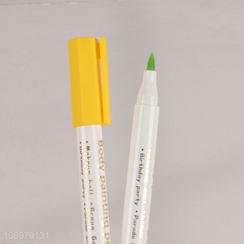 Wholesale 12 Colors Fine Tip Water Based Face Painting Markers Painting Pens