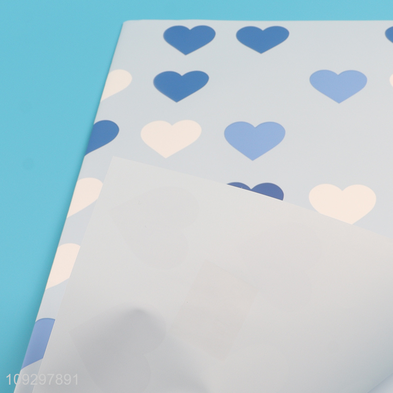 Good quality heart packaging paper wrapping paper