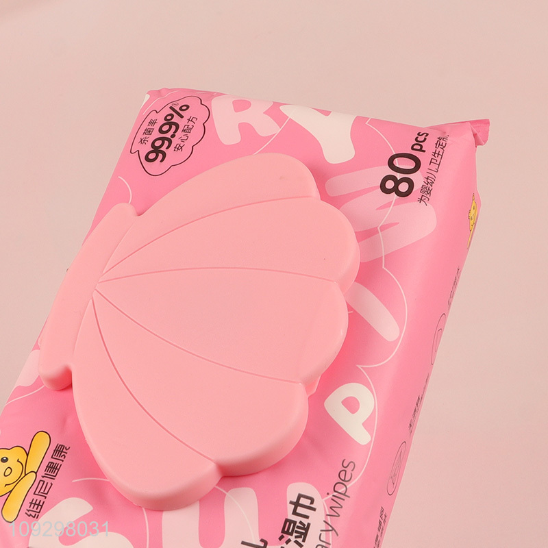 Good quality 80pcs skin-friendly baby sanitary wet wipes