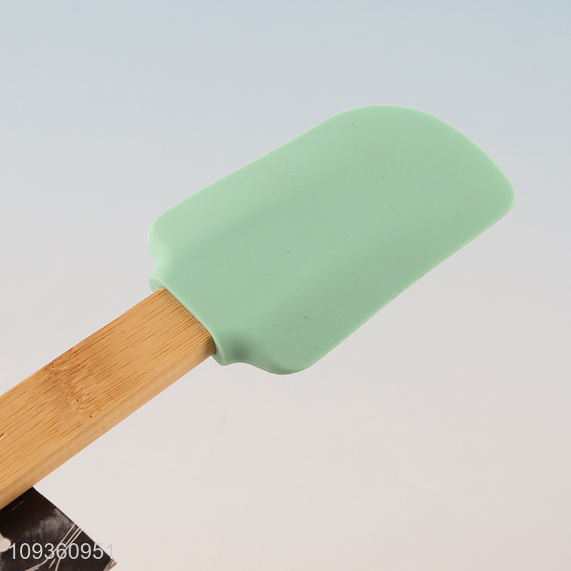 Factory direct sale bamboo handle butter cheese spatula