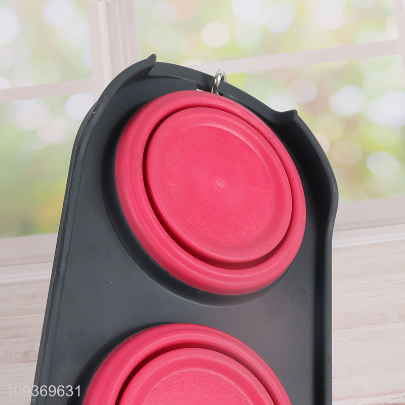 China supplier portable folding pet feeding bowl