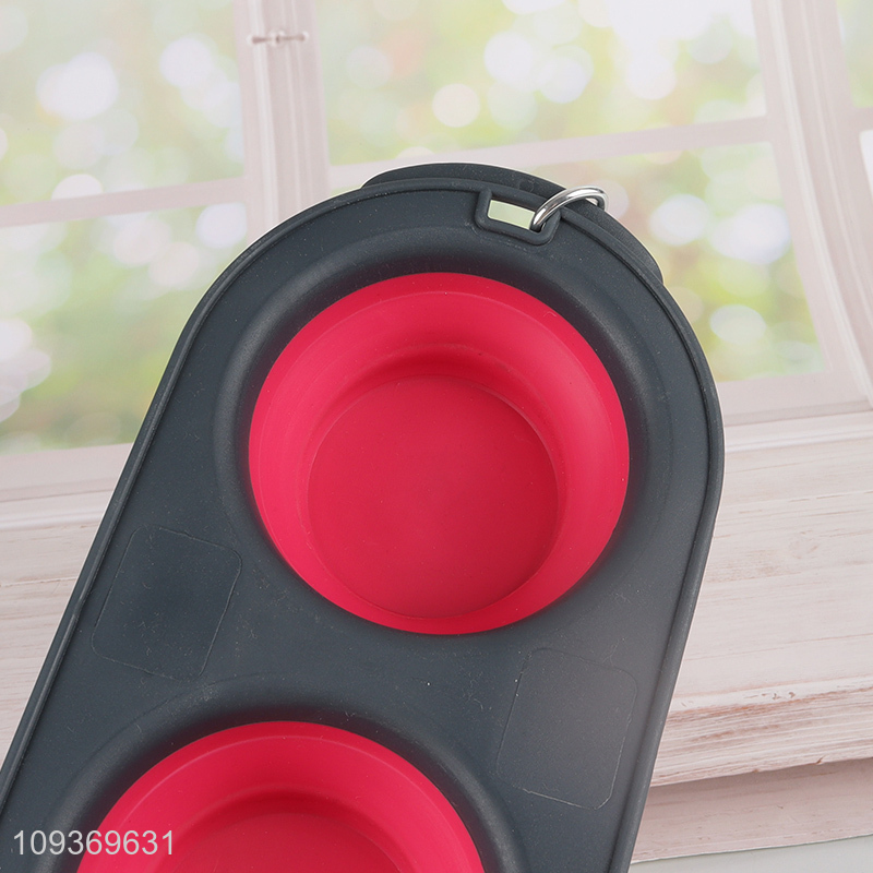 China supplier portable folding pet feeding bowl