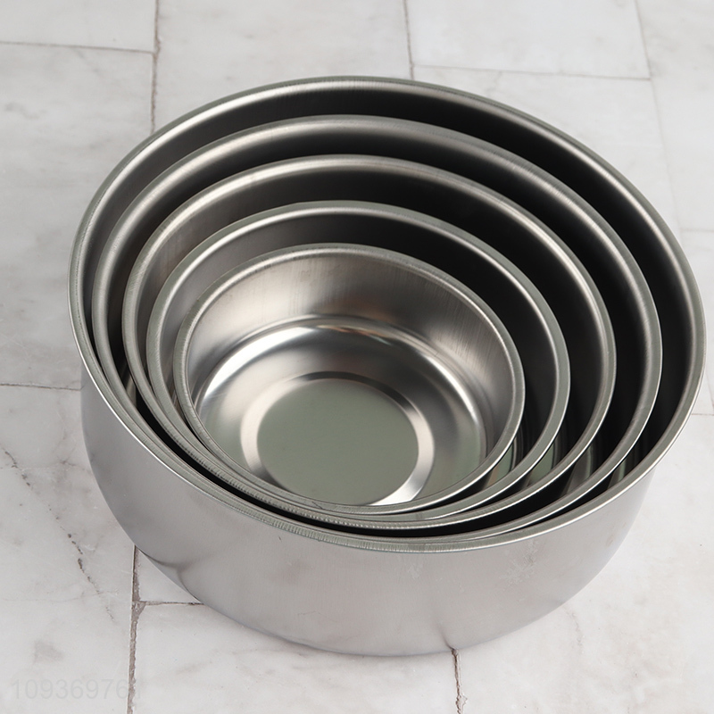 Good quality 5pcs stainless steel food container preservation box