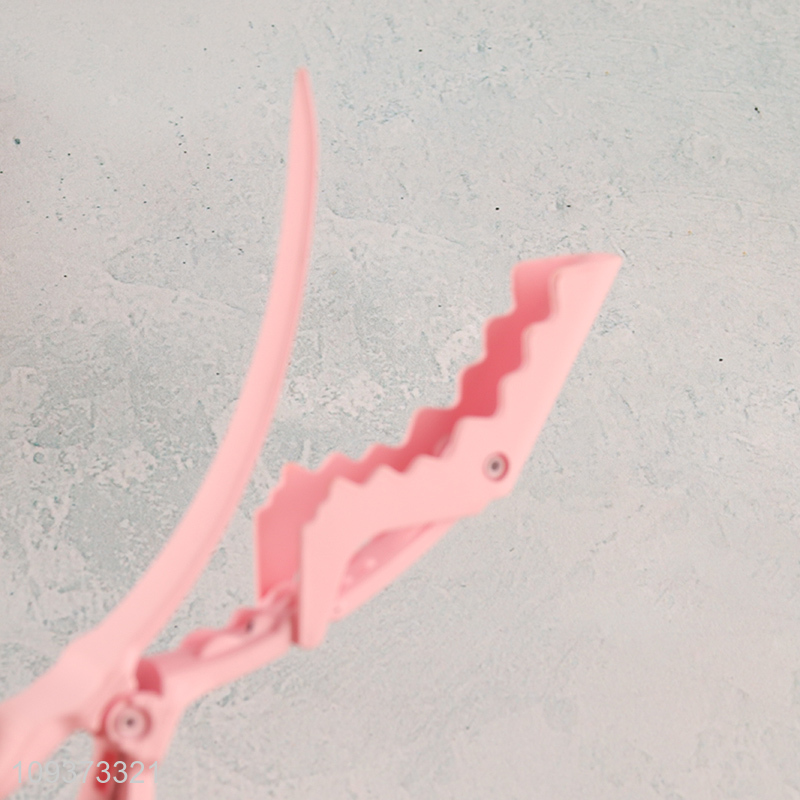Wholesale pink 2pcs hair clips crocodile clip