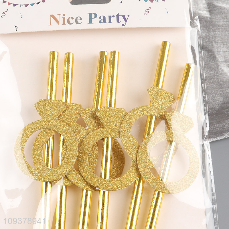 China wholesale golden paper straw drinking straw