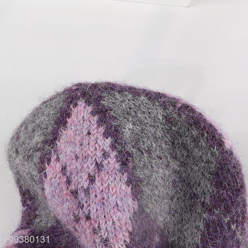 Hot products multicolor winter knitted hat beanies hat