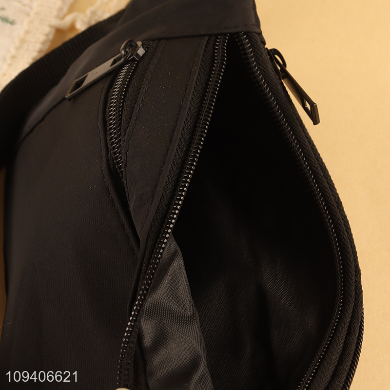Factory direct sale black lightweight waist bag wholesale