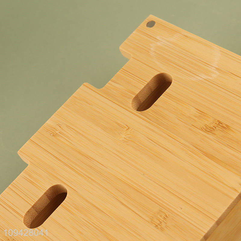 Low price universal bamboo cord organizer for desk