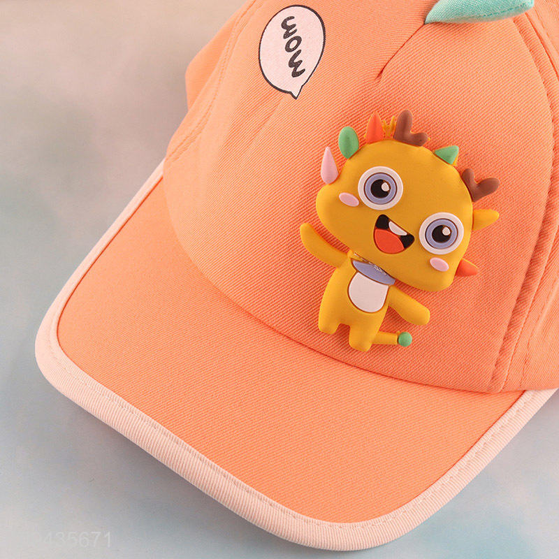 Hot sale cute cartoon kids baseball cap peaked hat