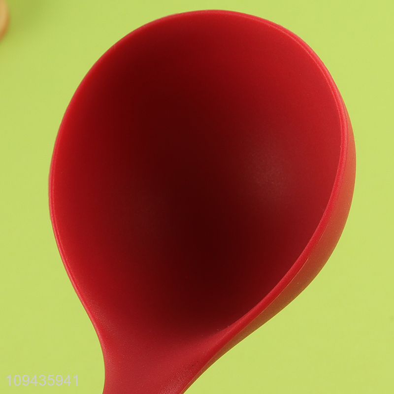 China products long handle silicone kitchen utensil soup ladle