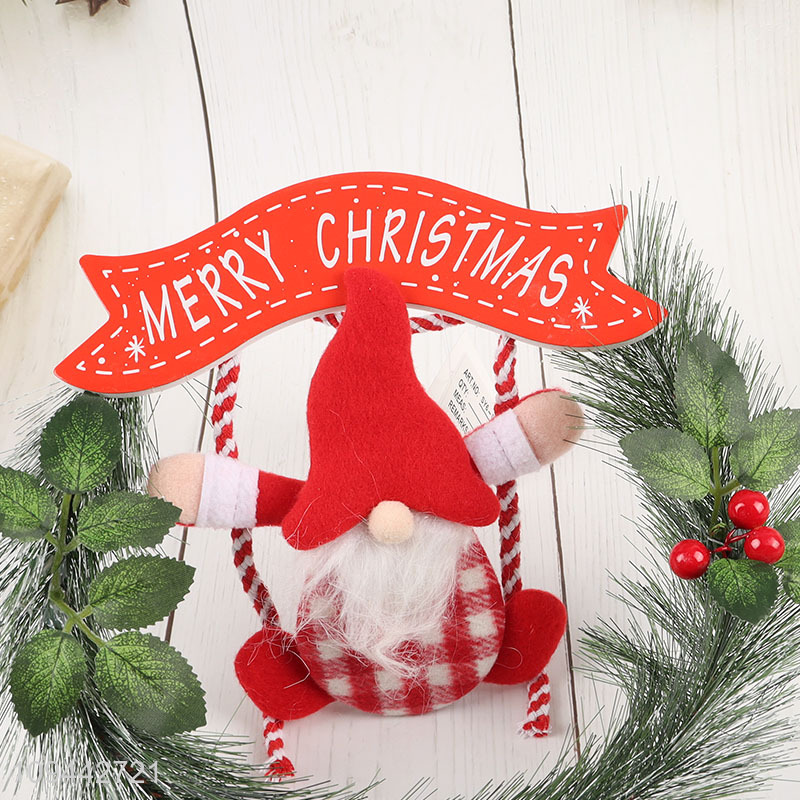 China wholesale christmas wreath hanging ornament