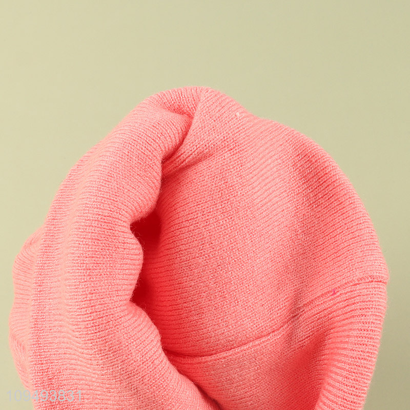 Top selling girls winter beanies hat knitted hat