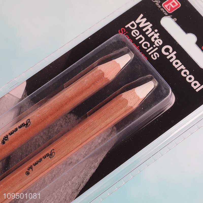 Hot products 2pcs white charcoal pencils set