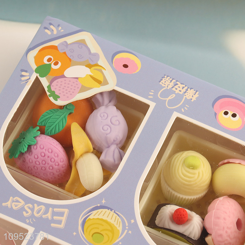 Top products 11pcs eraser set with storage basket
