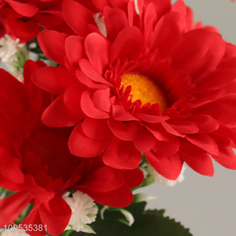 Best quality red simulation flower fake flower for sale